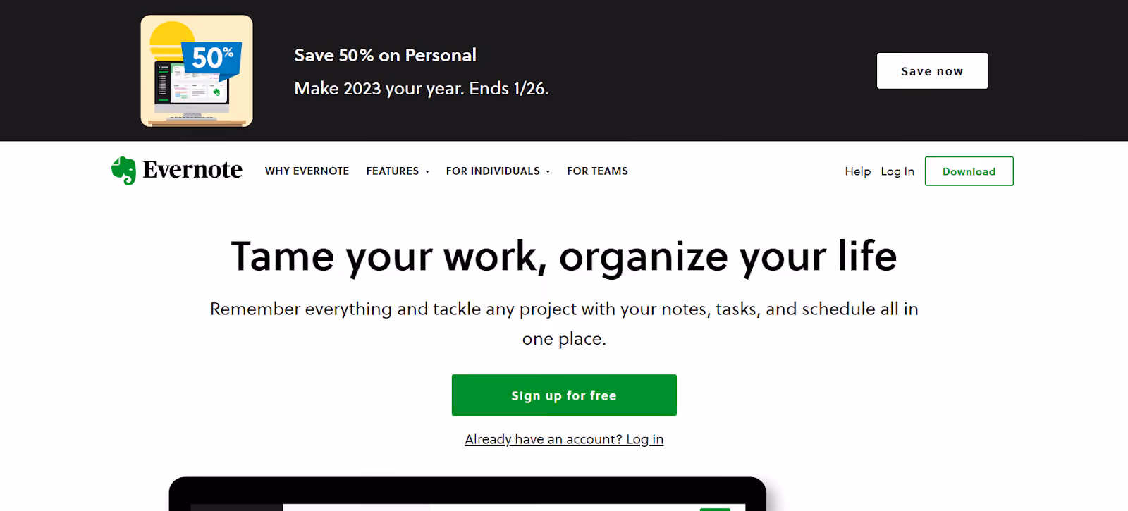 Evernote free productivity tool