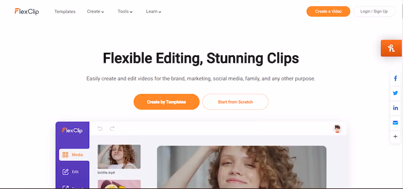 free video tutorial software — flexclip