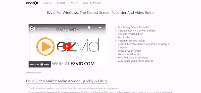 free video tutorial software — ezvid home page