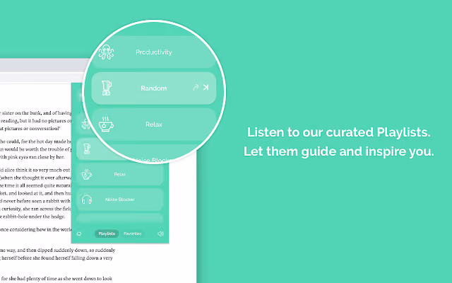 productivity chrome extension — Noisli home page