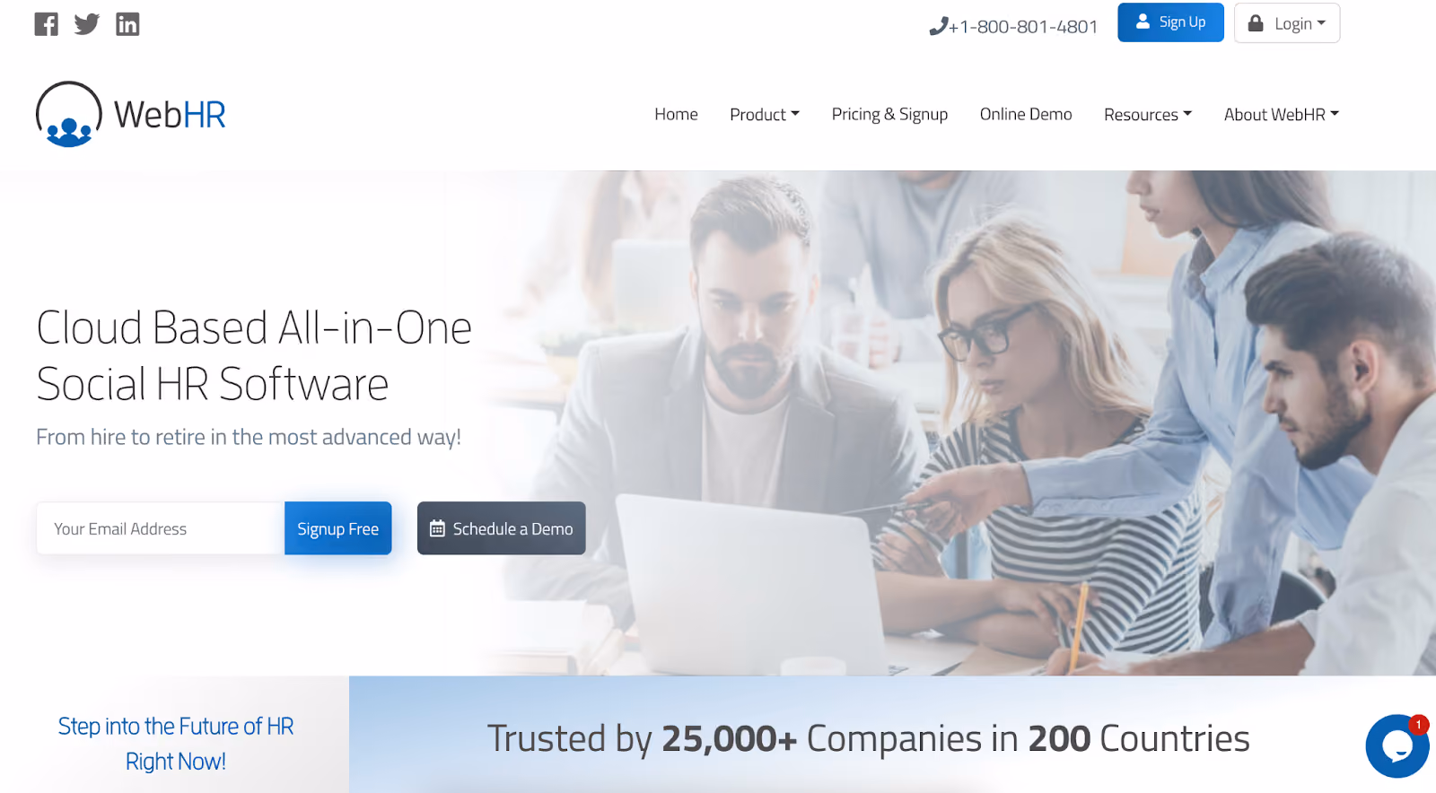 webHR home page — AI tools