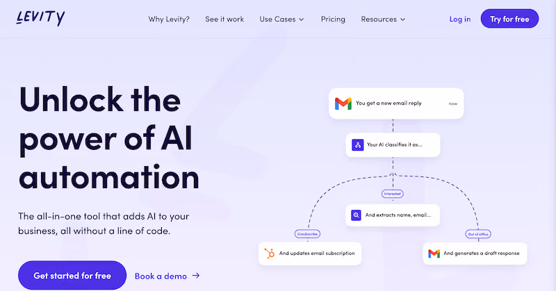 Levity - no-code AI tools