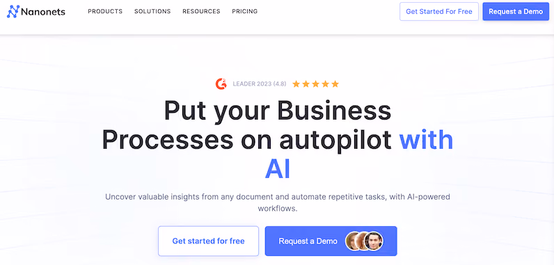 Nanonets - no-code AI tools
