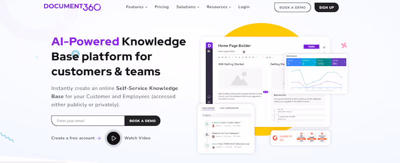 Document360 AI-powered knowledge base solution