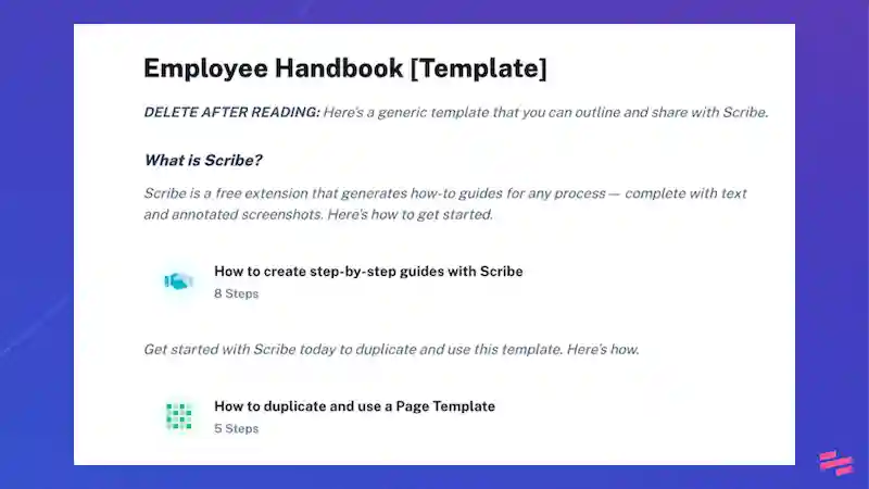 Employee handbook template: manual templates