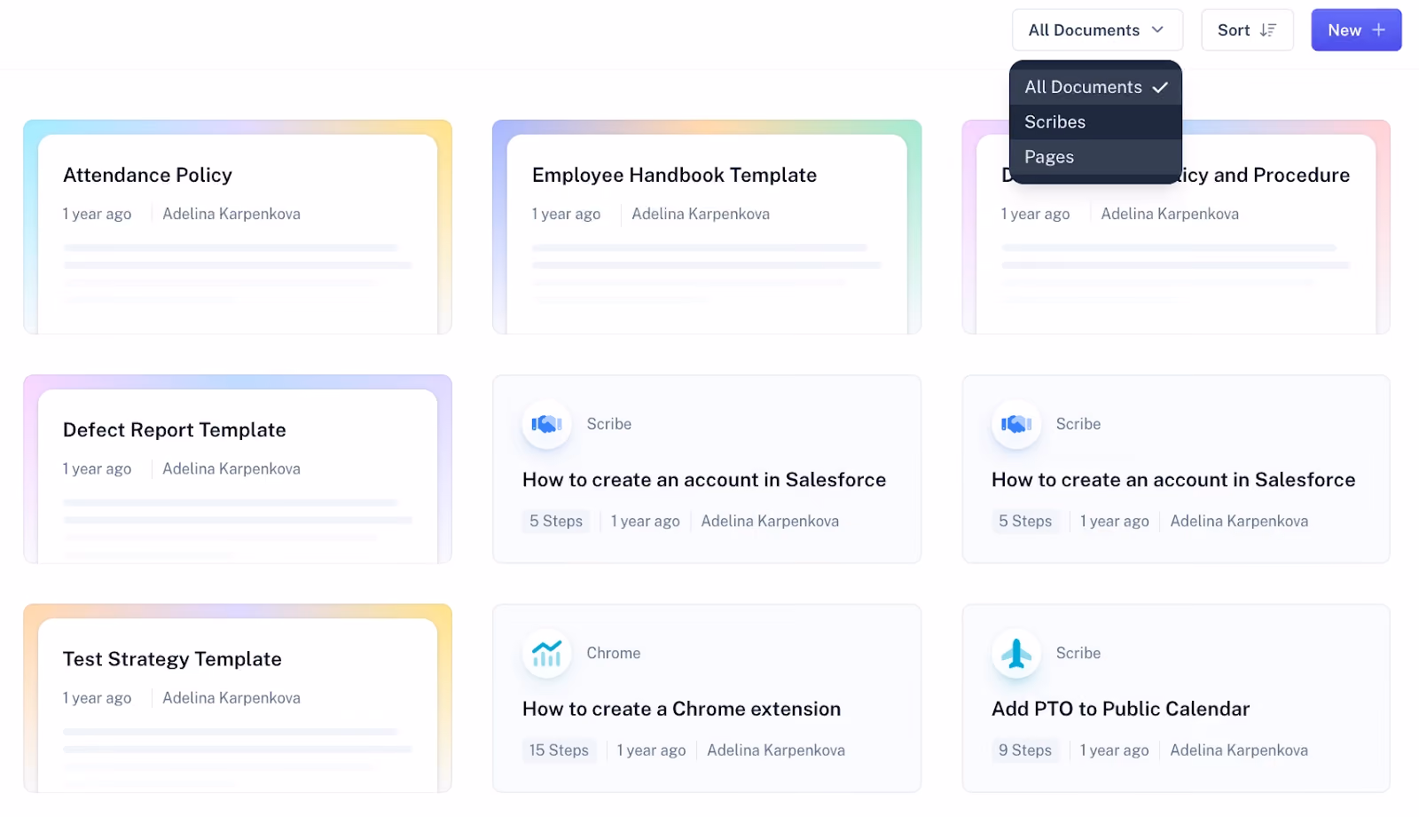 Scribe Dashboard