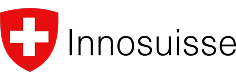 Innosuisse logo with red Swiss cross shield and black text.