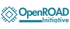 OpenROAD Initiative logo with stylized diamond and circuit lines.