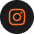 Instagram icon with a gradient orange outline on black background.