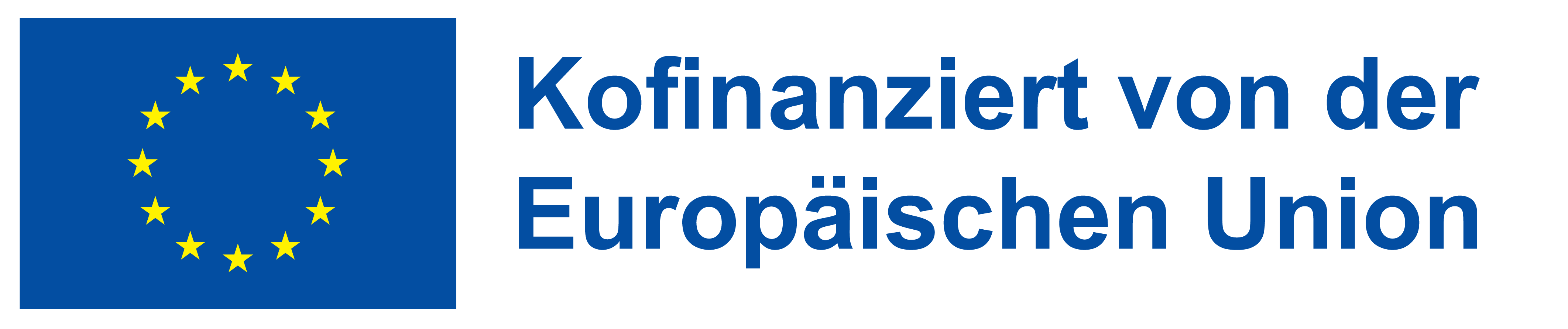 European Union flag with text stating co-financed by the European Union.