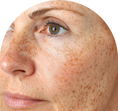 Melasma and sun damage before laser treatment in Maitland