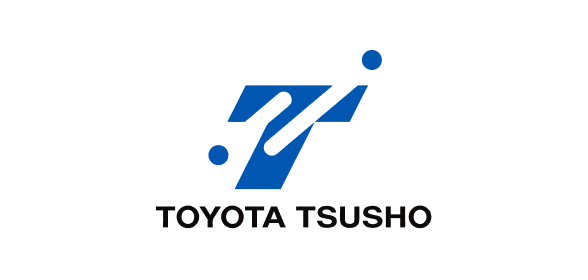 Toyota Tsusho corporate logo with stylized blue and black design.