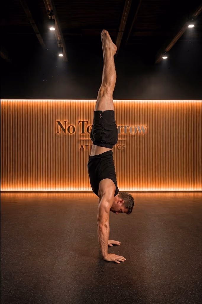 Person holding a handstand