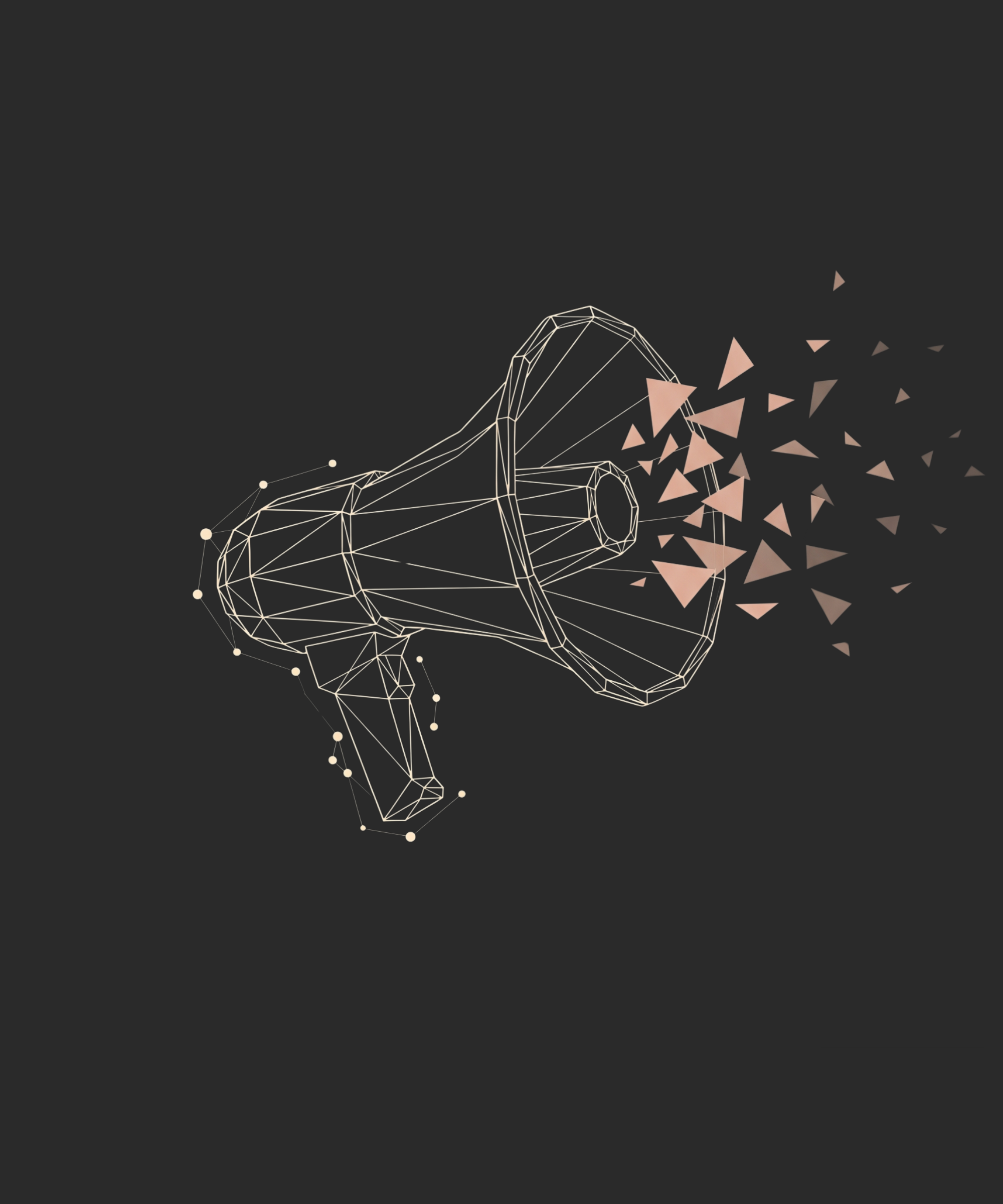 Distribution — polygon wireframe illustration