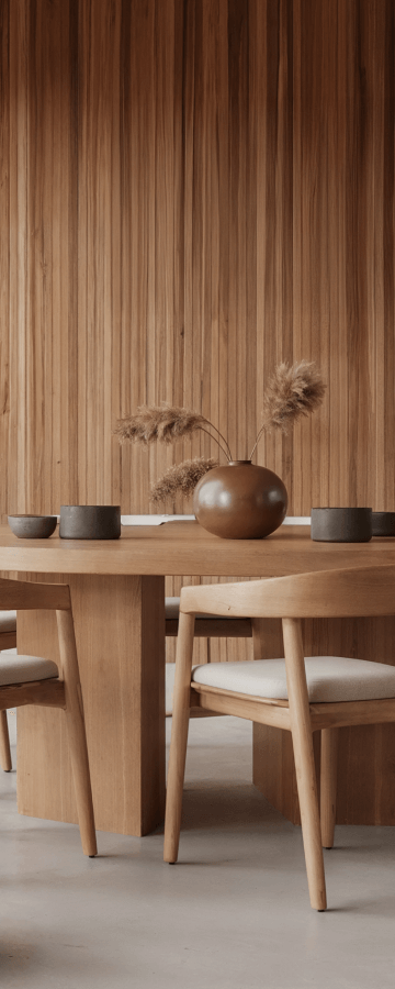 Wooden Dining Table Hero Archipro Webflow Template | BRIX Template