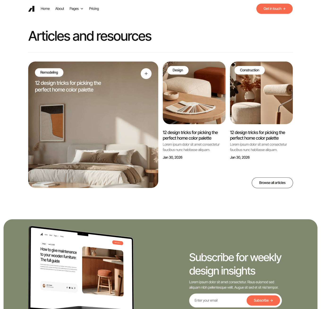 Archipro Blog V2 Hero Page Architecture Firm Webflow Template | BRIX Template
