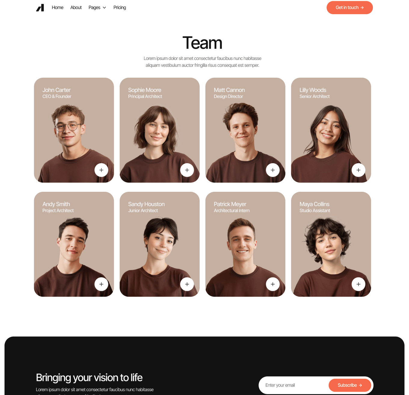 Archipro Team Hero Page Architecture Firm Webflow Template | BRIX Template
