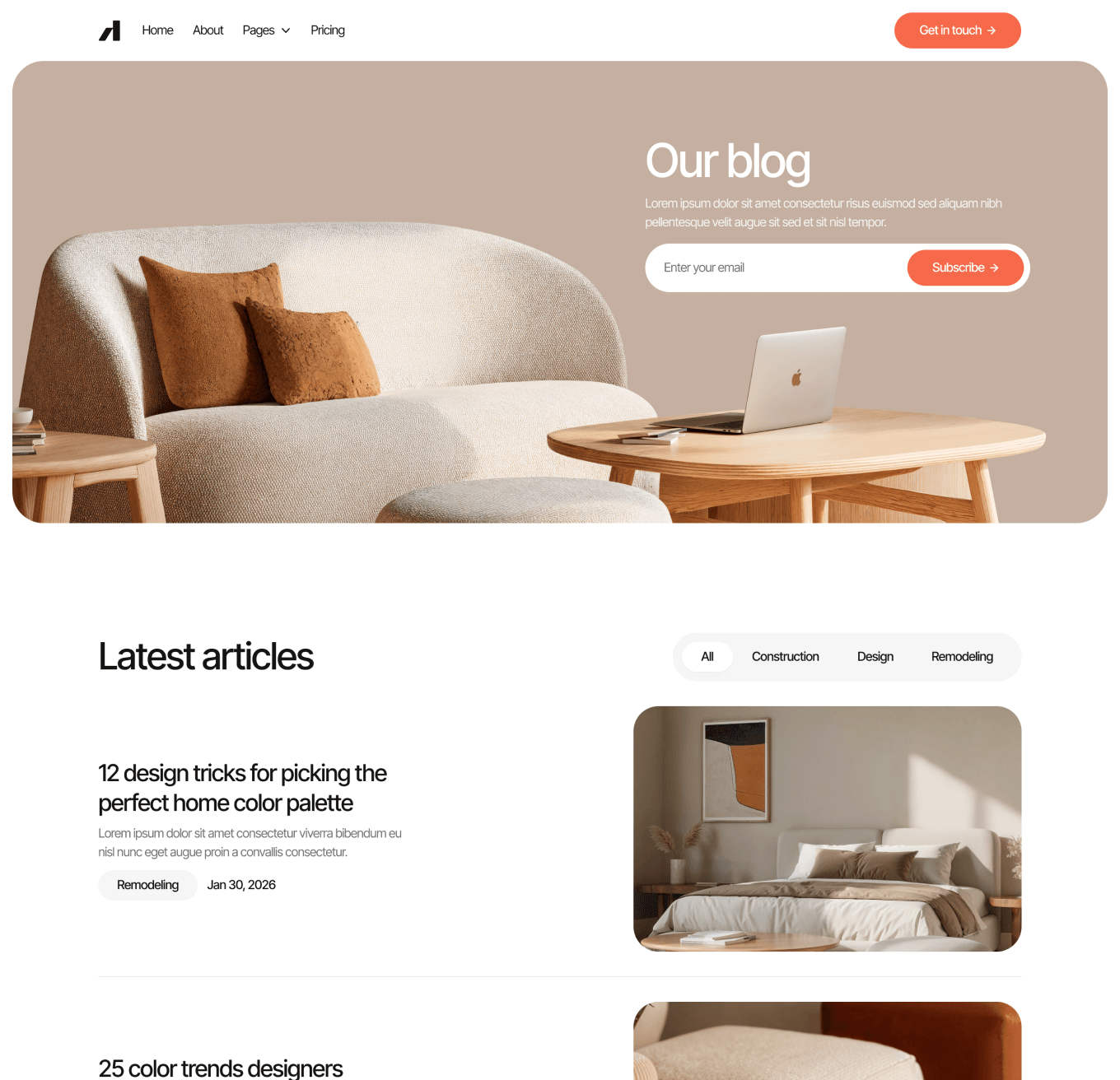 Archipro Blog V3 Hero Page Architecture Firm Webflow Template | BRIX Template
