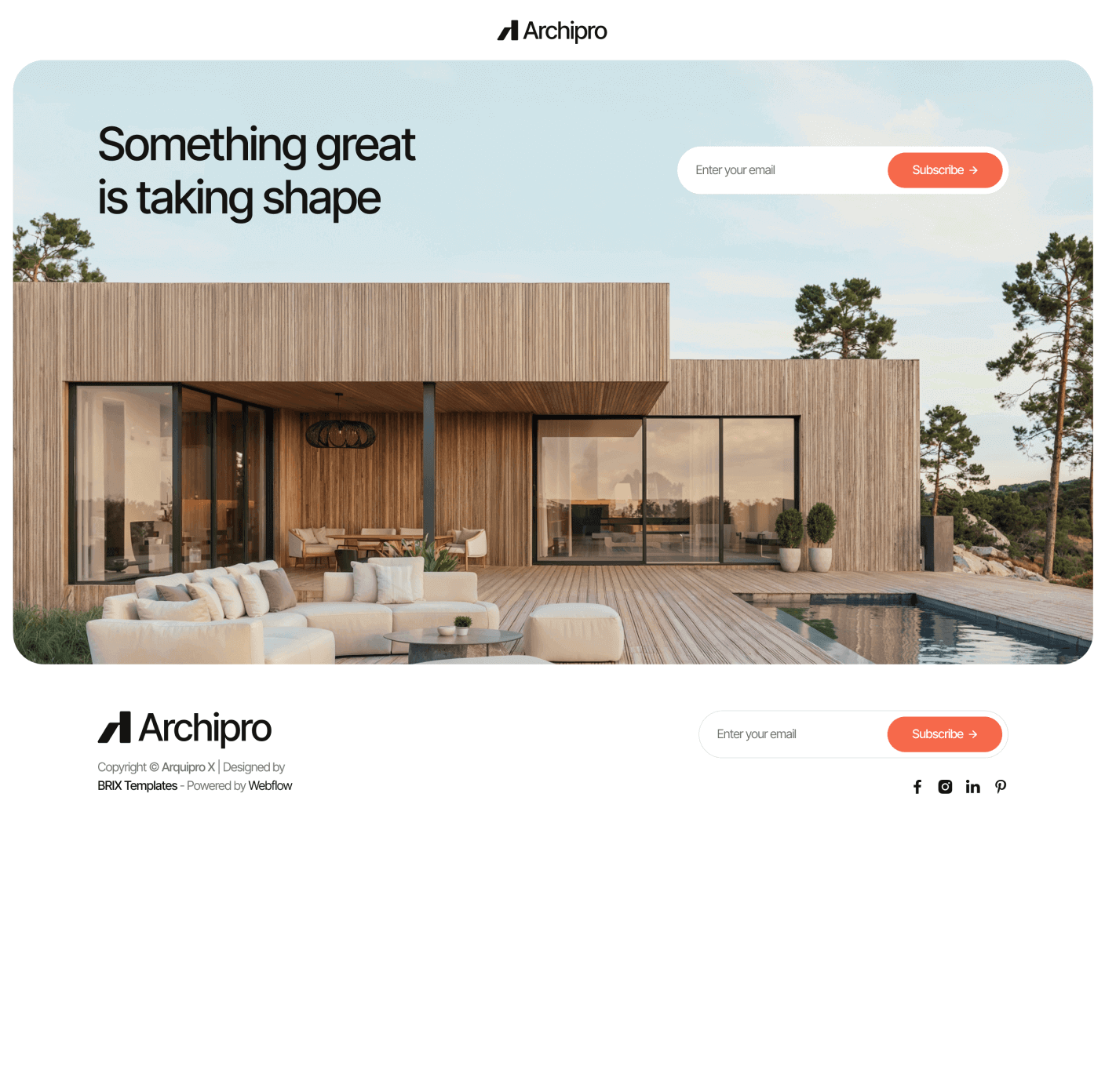 Archipro Coming Soon Utility Page Architecture Firm Webflow Template | BRIX Template
