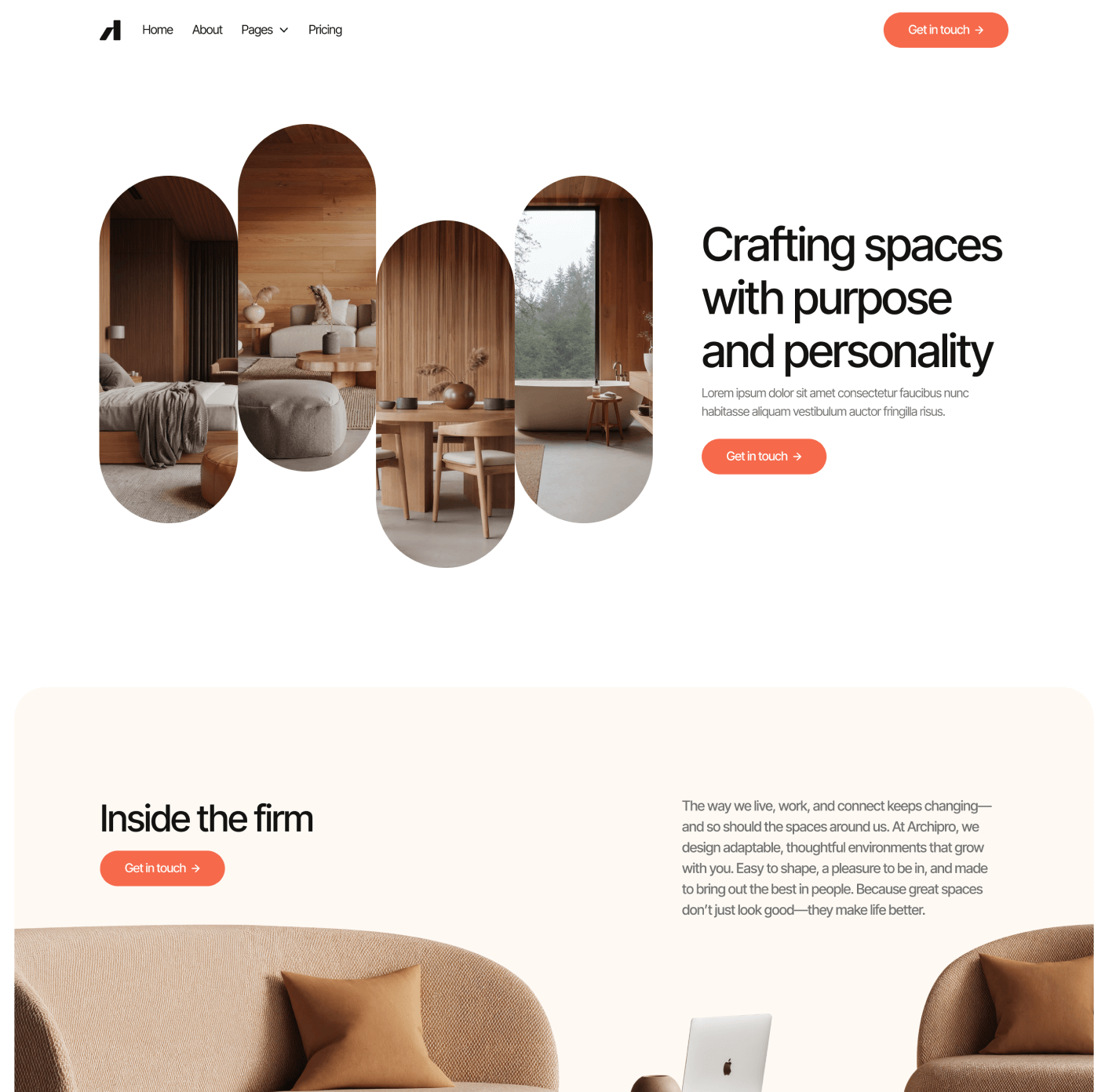 Archipro Home V2 Main Page Architecture Firm Webflow Template | BRIX Template
