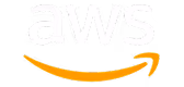 AWS logo with lowercase letters and an orange arrow smile underneath.