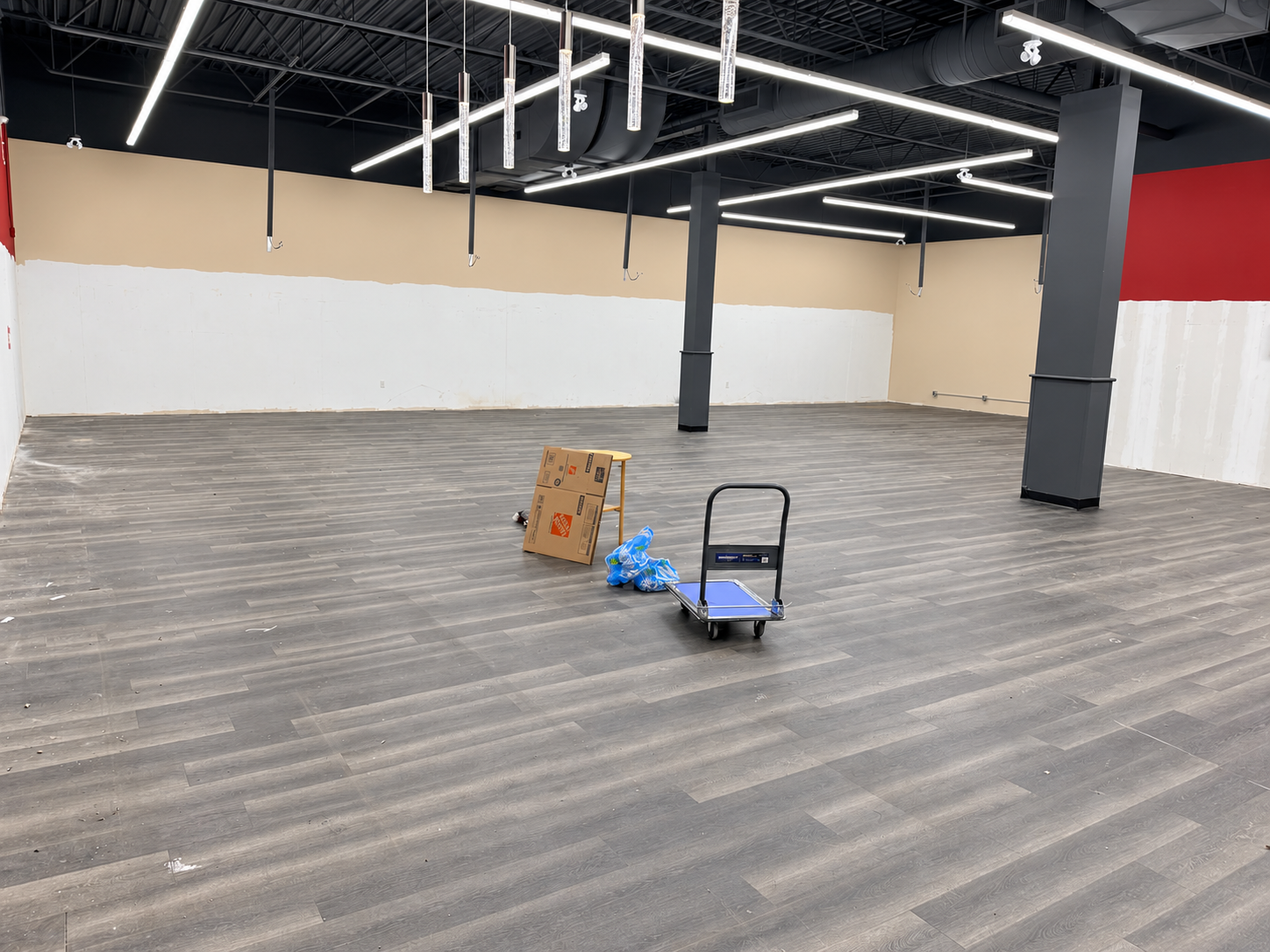Cleared sales floor at the former Global Pet Foods store in London, Ontario