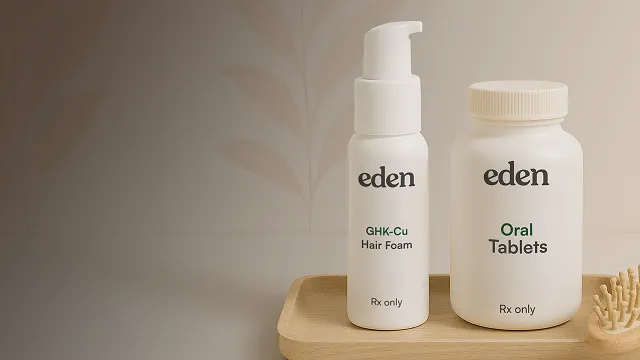GHK-Cu Hair Foam and Minoxidil or Finasteride Oral Tablets