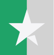 Half Star icon on green