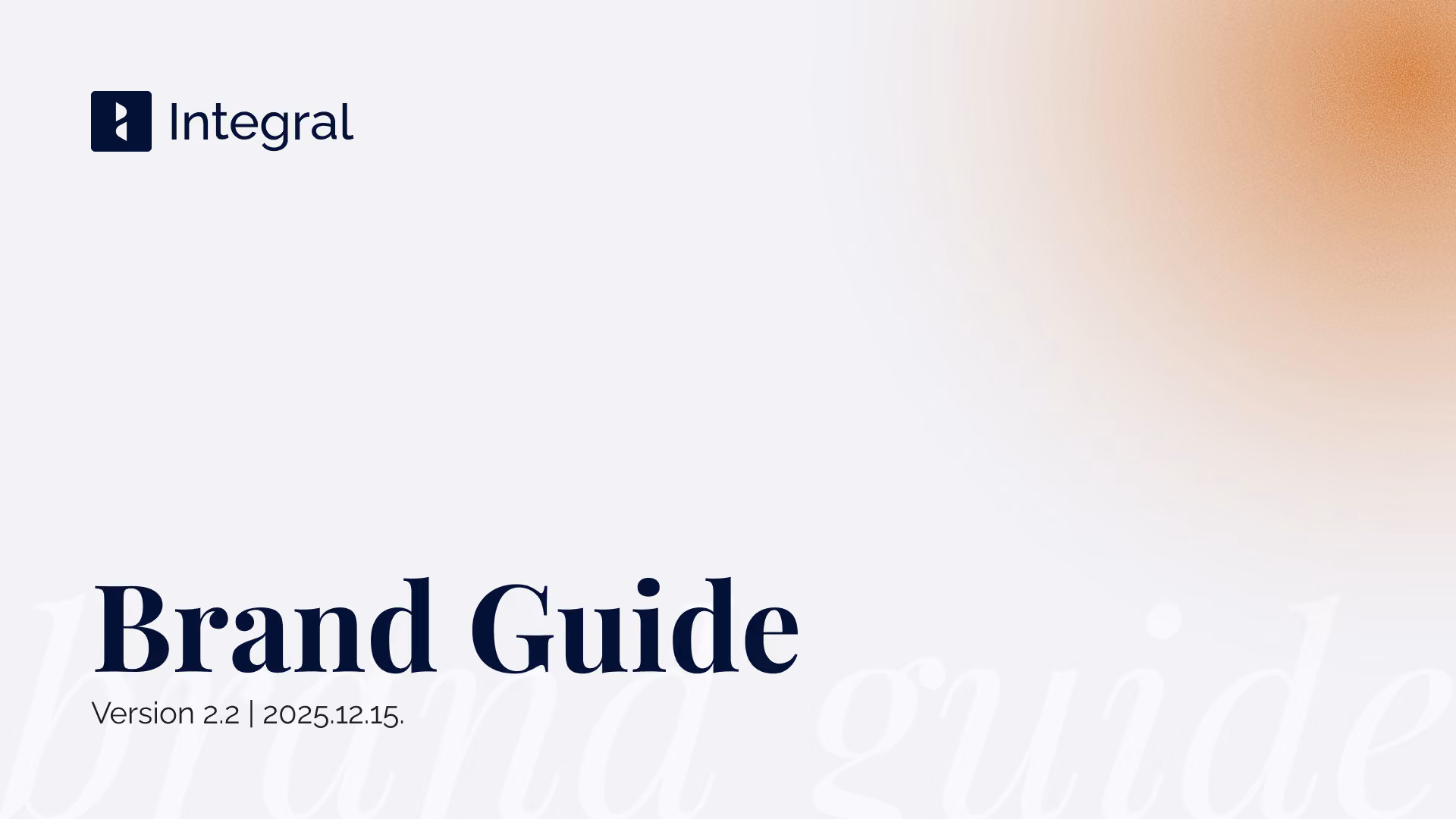 Cover of the Integral Brand Guide