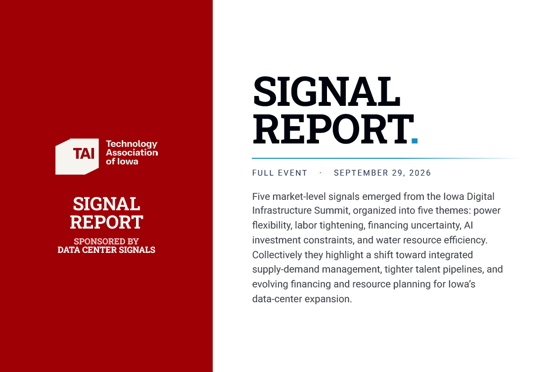 TAI Iowa Digital Infrastructure Summit | Signals Report