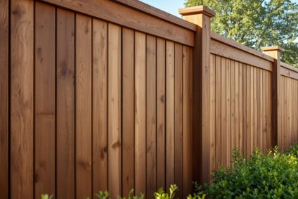 cedar fence close up