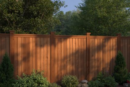 cedar fence close up