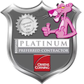 Owens Corning Platinum Preferred Contractor badge