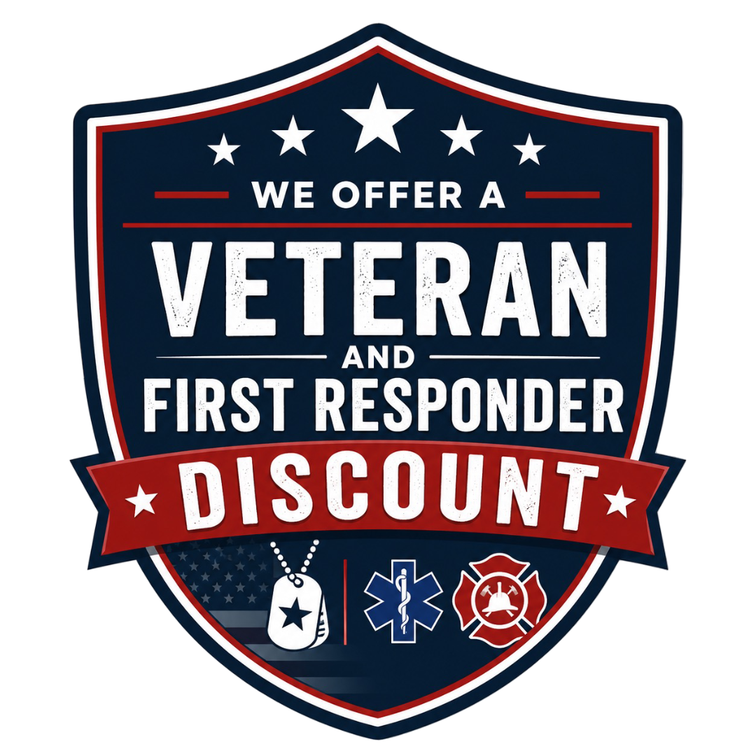 Veteran and First Responder discount badge - Smart Choice Contracting