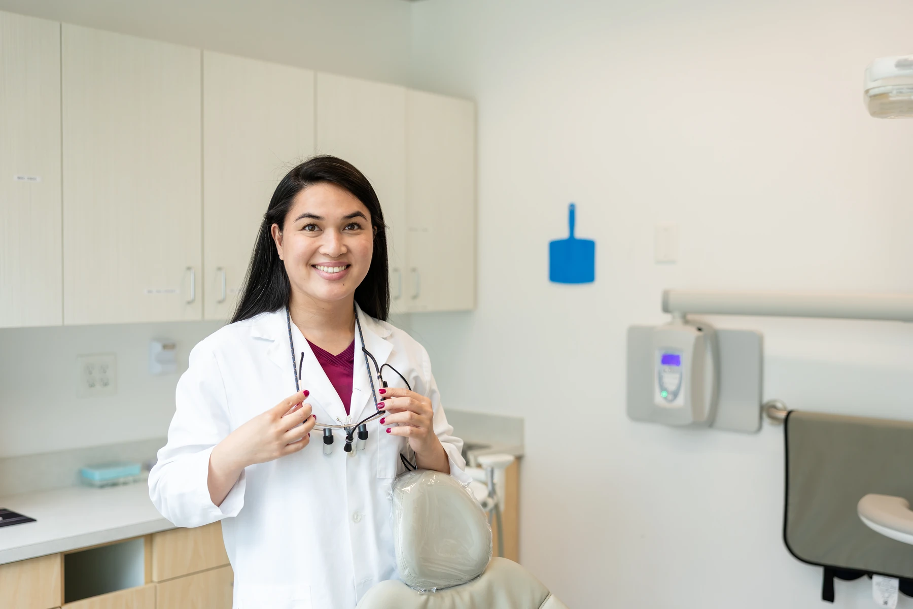 Dr. Sabrina in a treatment room at The Downtown Seattle Dentist on Boren Ave