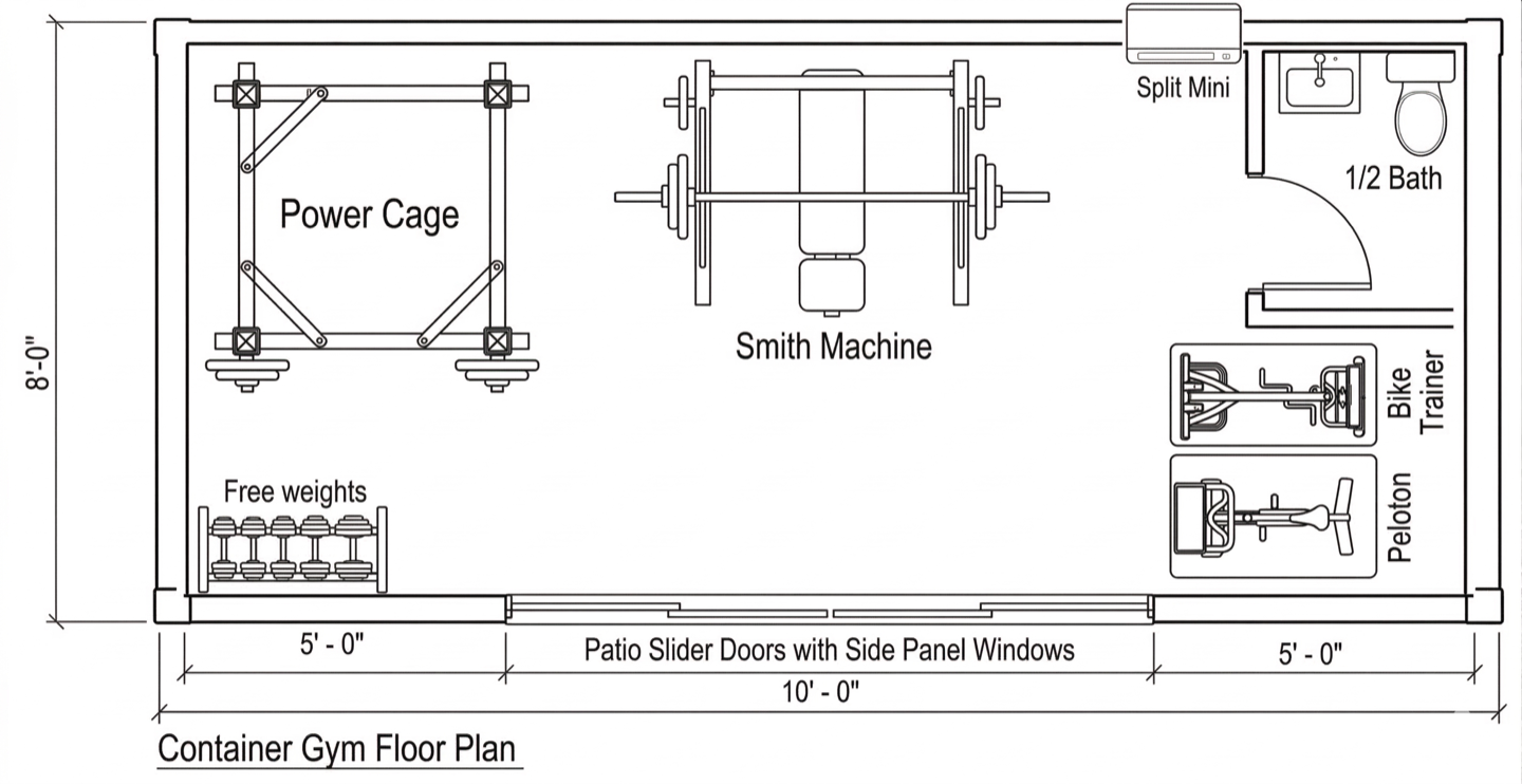 Container Gym floorplan