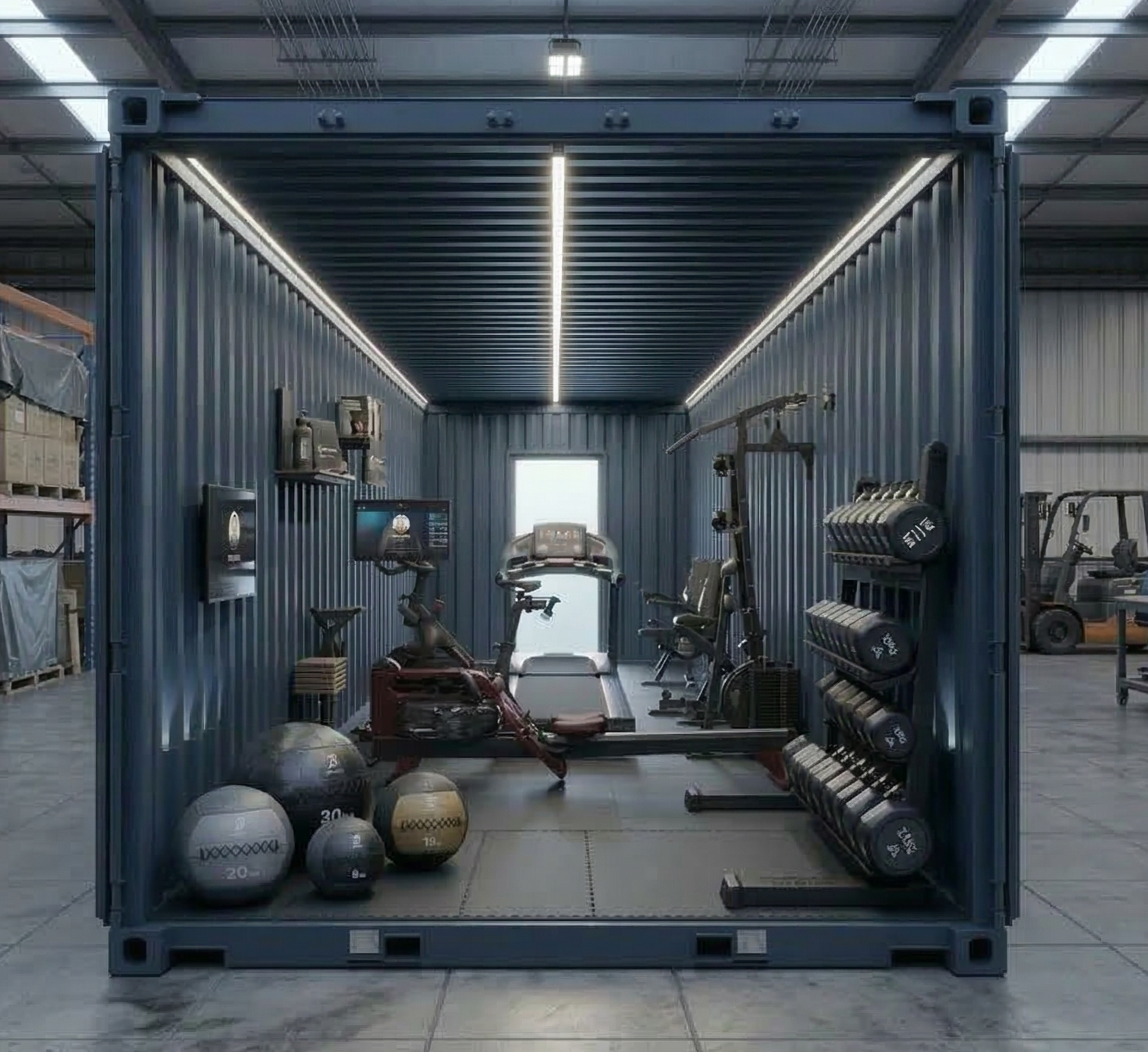 Container Gym interior