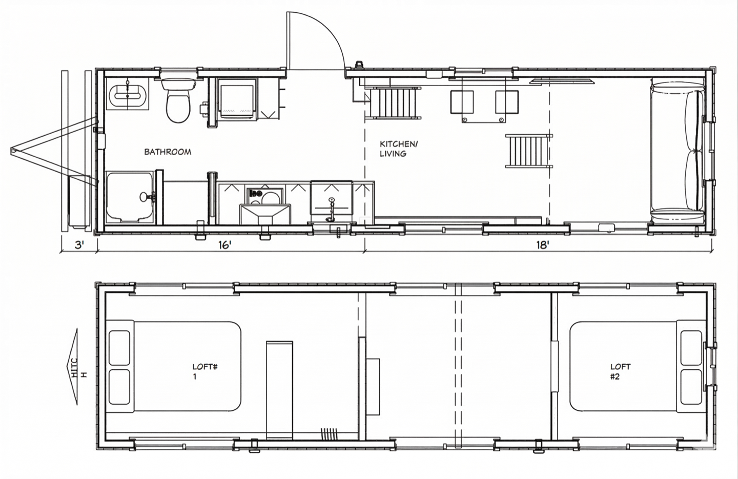 Tiny Home on Wheels floor plan