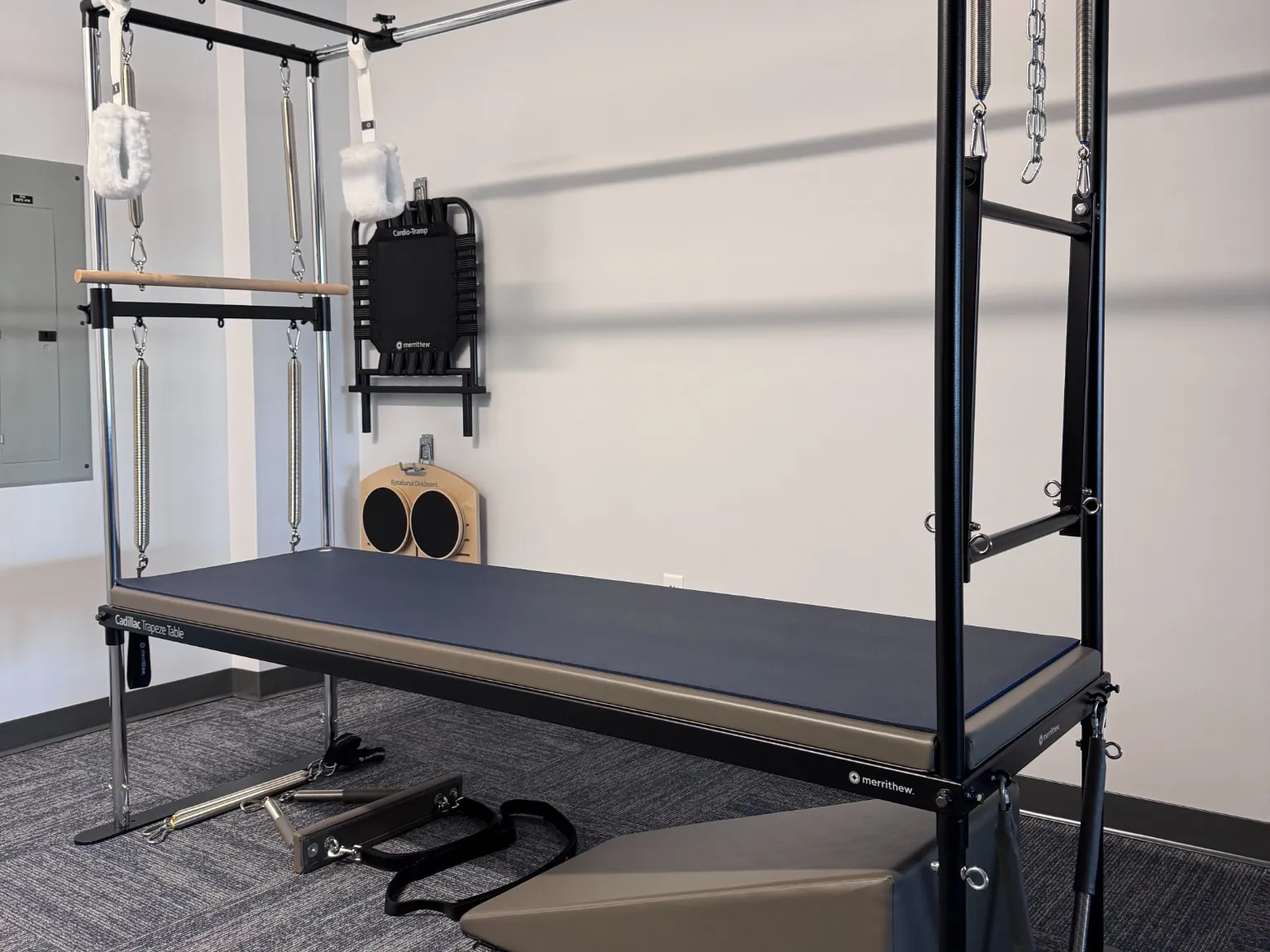 Merrithew Cadillac Trapeze Table at Design 2 Move Pilates — what makes clinical Pilates different from regular Pilates