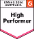 Badge with text 'ENGINE 2005 AUSTRALIA' and 'High Performer' under it.
