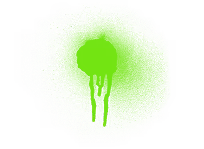 Bright green diffuse spray paint or powder cloud on black background. (texture labs)