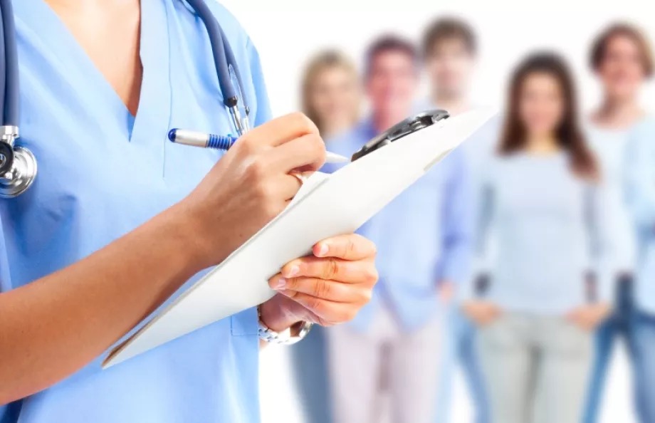 image of a team meeting (for a medical clinic)