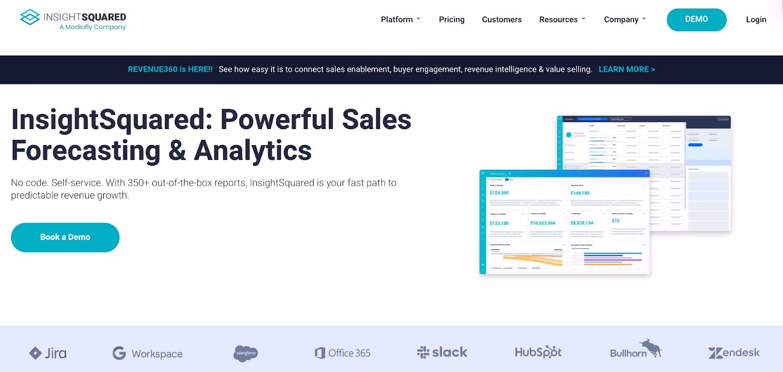 InsightSquared homepage