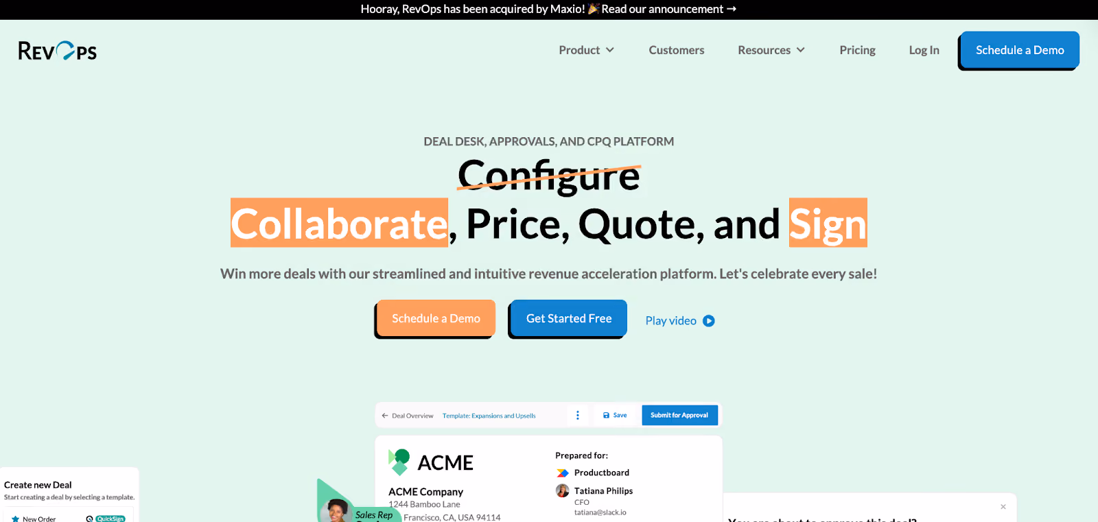 RevOps.io homepage