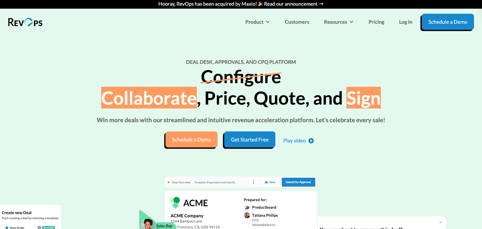 RevOps.io homepage