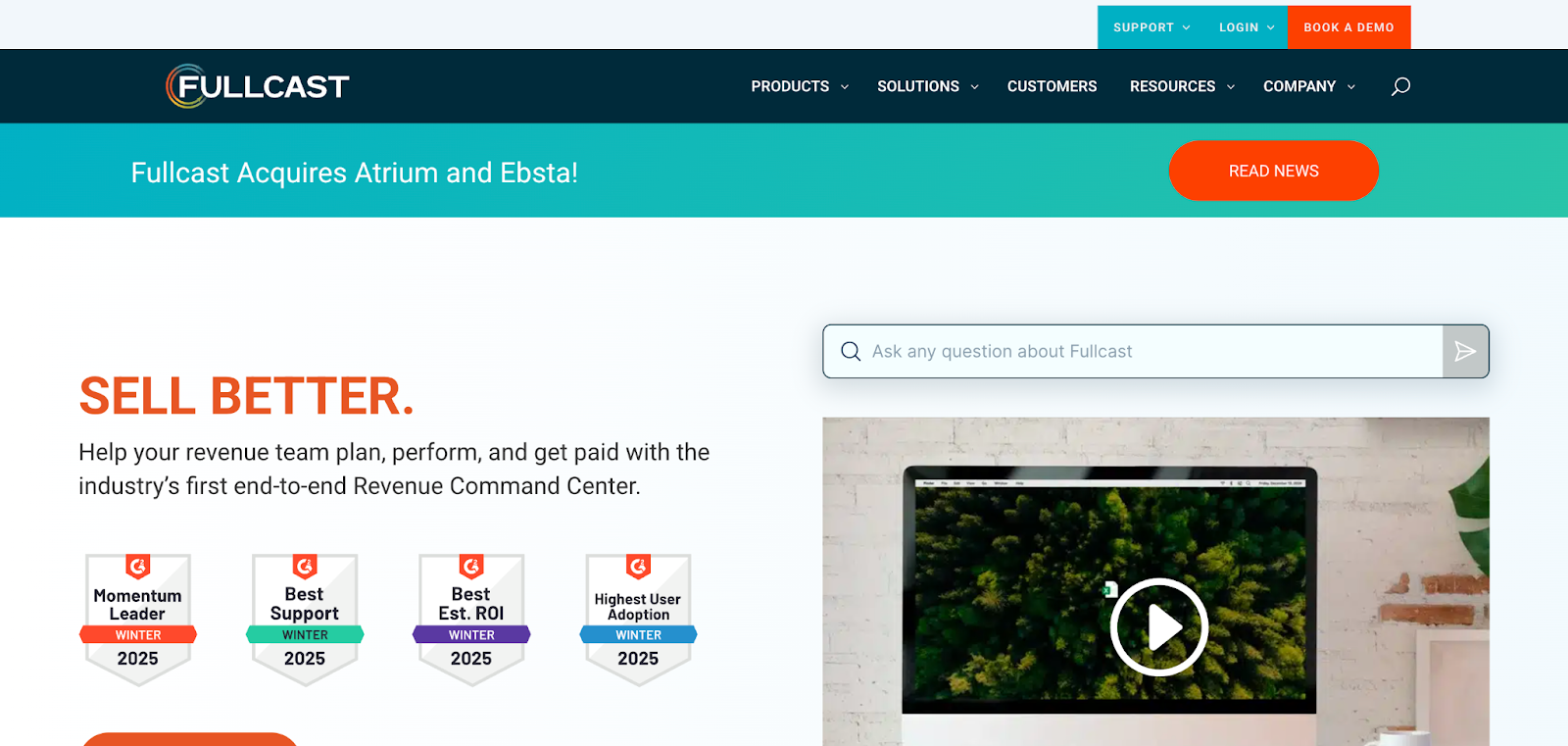 Fullcast.io homepage