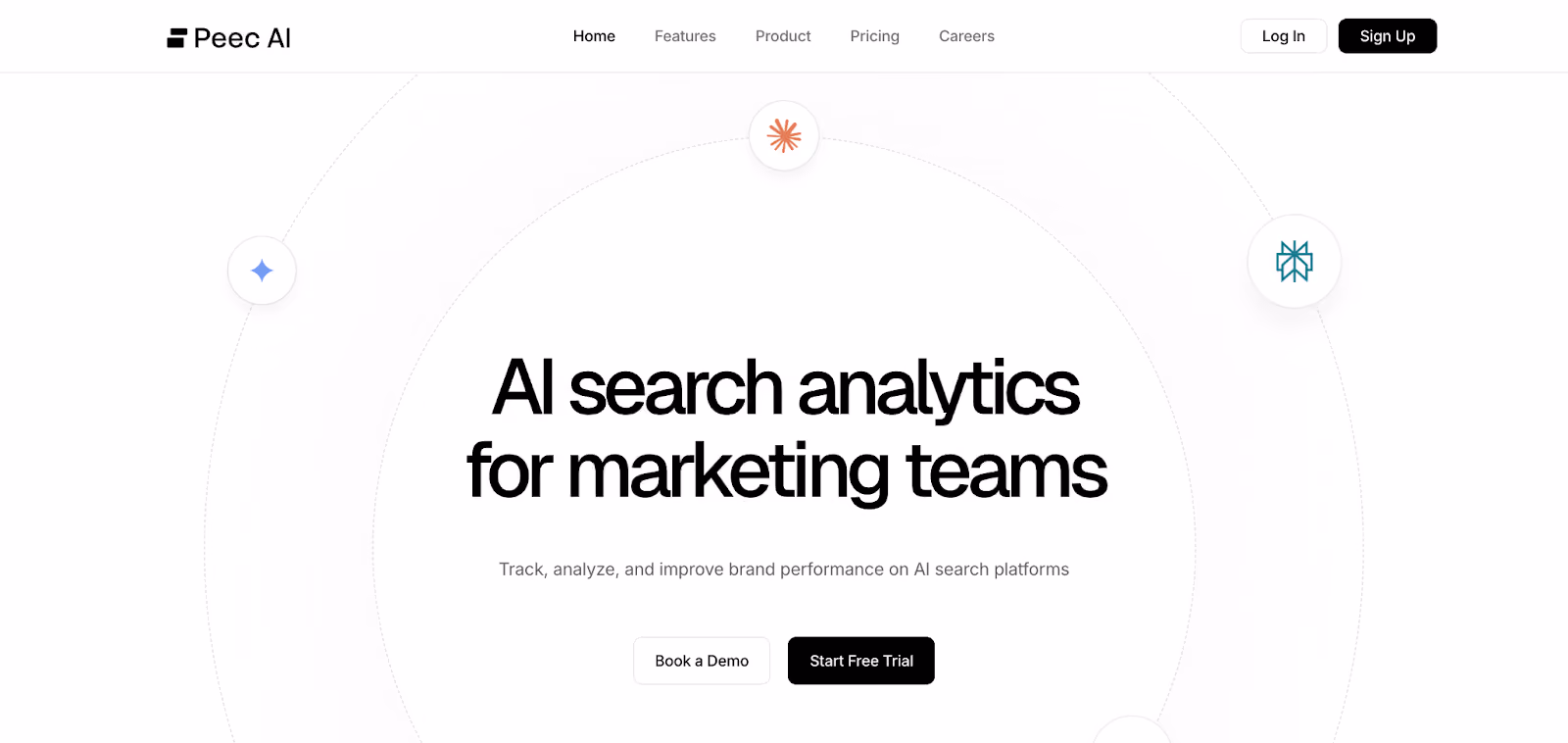 Peec AI landing page