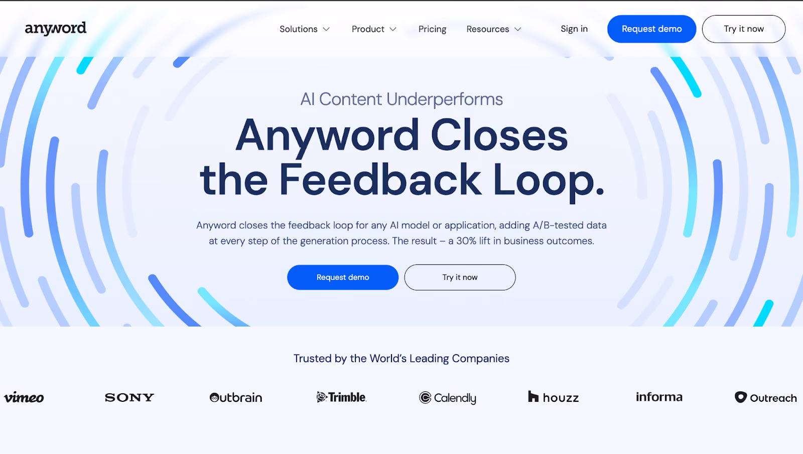 Anyword Homepage