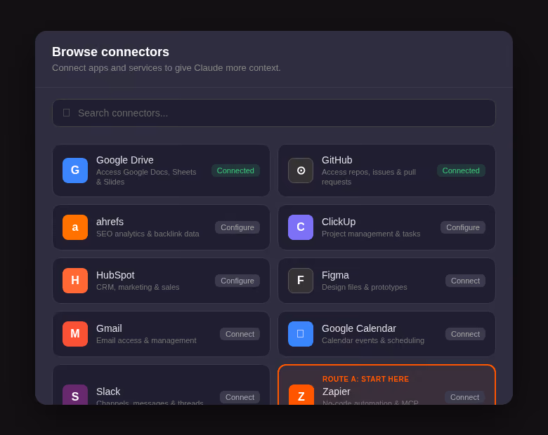 Step 2: Find the Zapier MCP Connector
