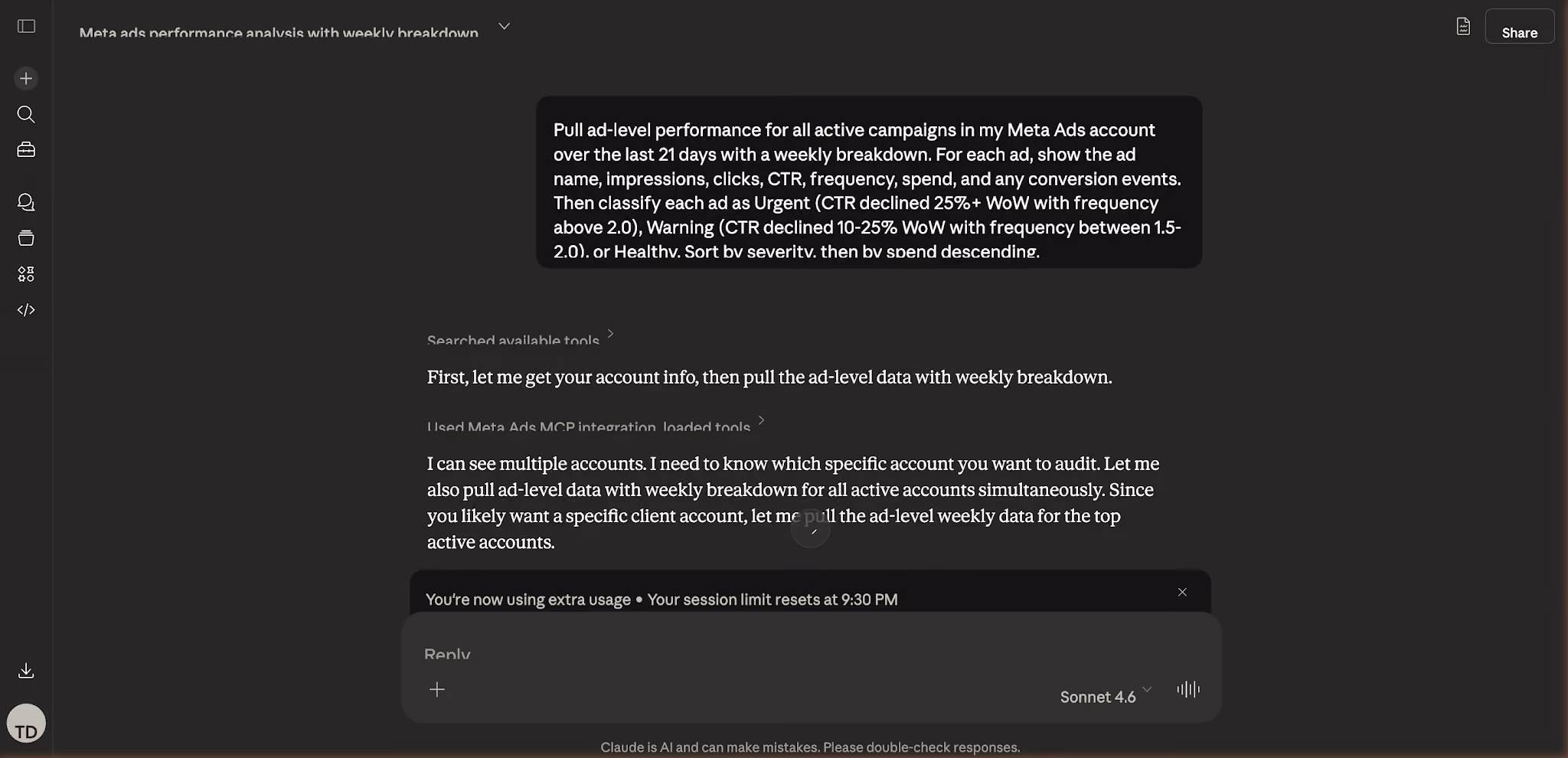 Stage 1: Pull Ad-Level Data with Weekly Breakdowns
